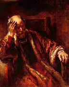 Alter Mann im Lehnstuhl Rembrandt Peale